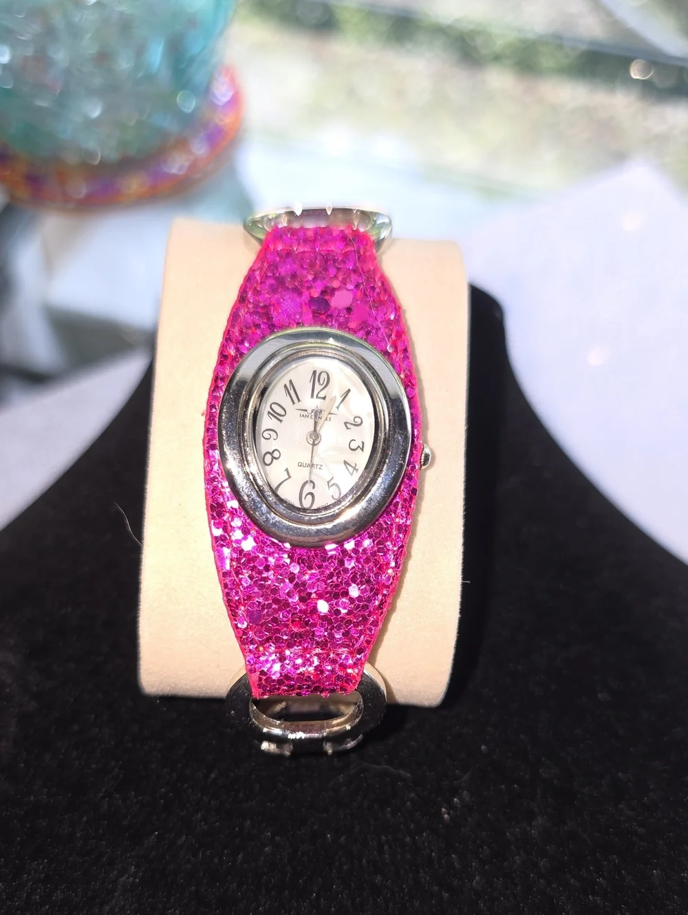 Pink Glitter Women's Fashion Watch - Sparkle Strap